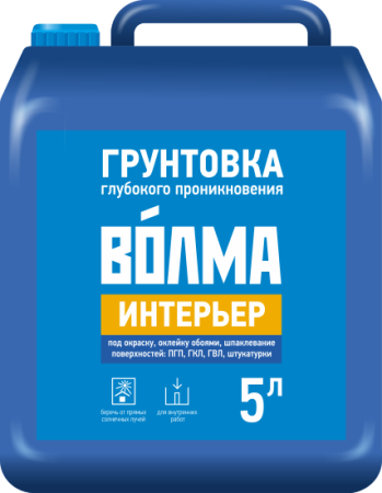 Грунтовка глубокого проникновения "ВОЛМА-Интерьер", 5 л